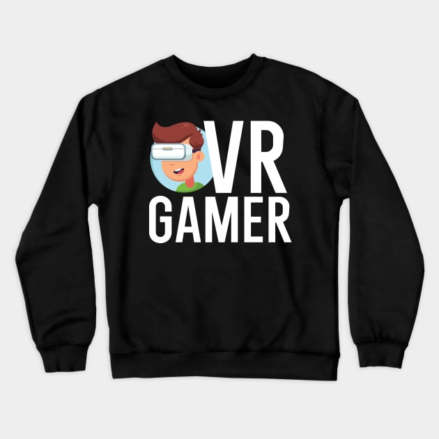 VR Gamer Crewneck Sweatshirt by maxcode